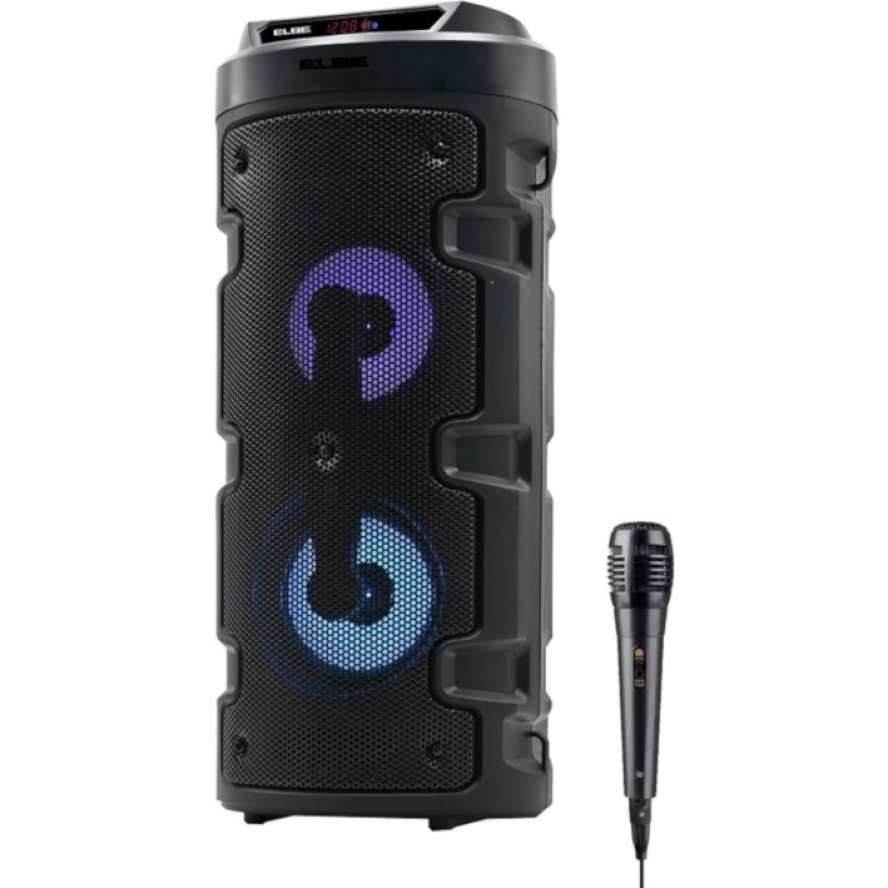  altavoz portátil con karaoke y luz elbe tecnología elbe