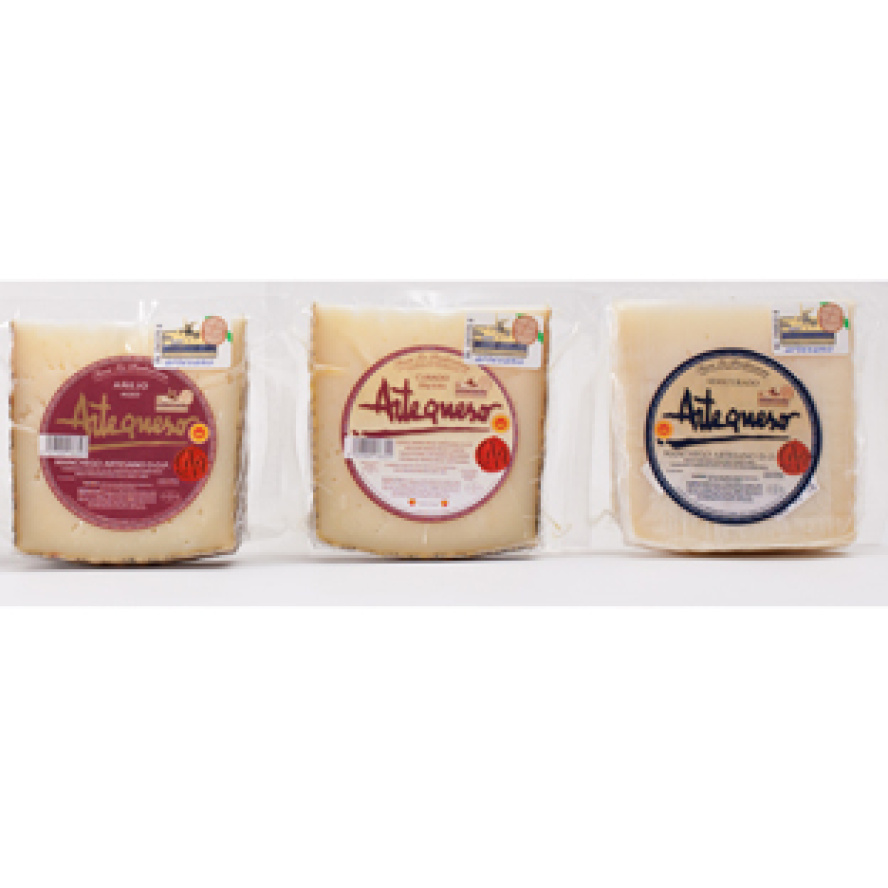  pack 3 cuñas queso artequeso gourmet artequeso